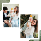 Căciulă Koo brodată cu pompon, muselină